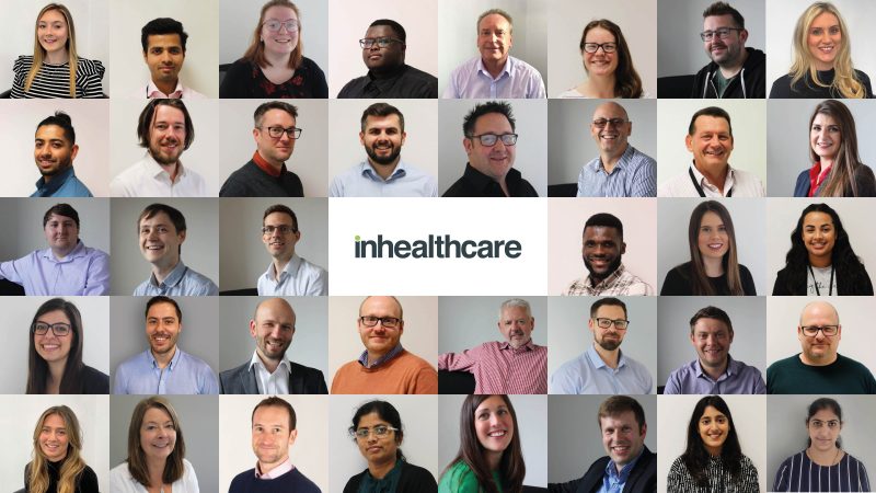 Montage of Inhealthcare staff helping deliver care at home